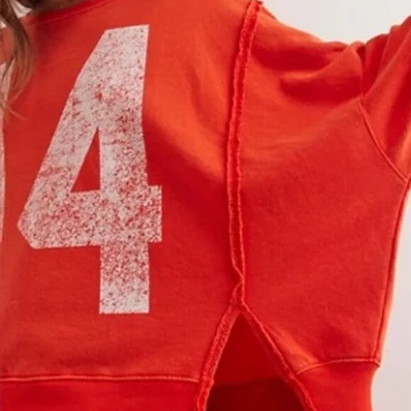 NWOT Free People Graphic Camden Pullover #14 size- LARGE - Picture 2 of 7